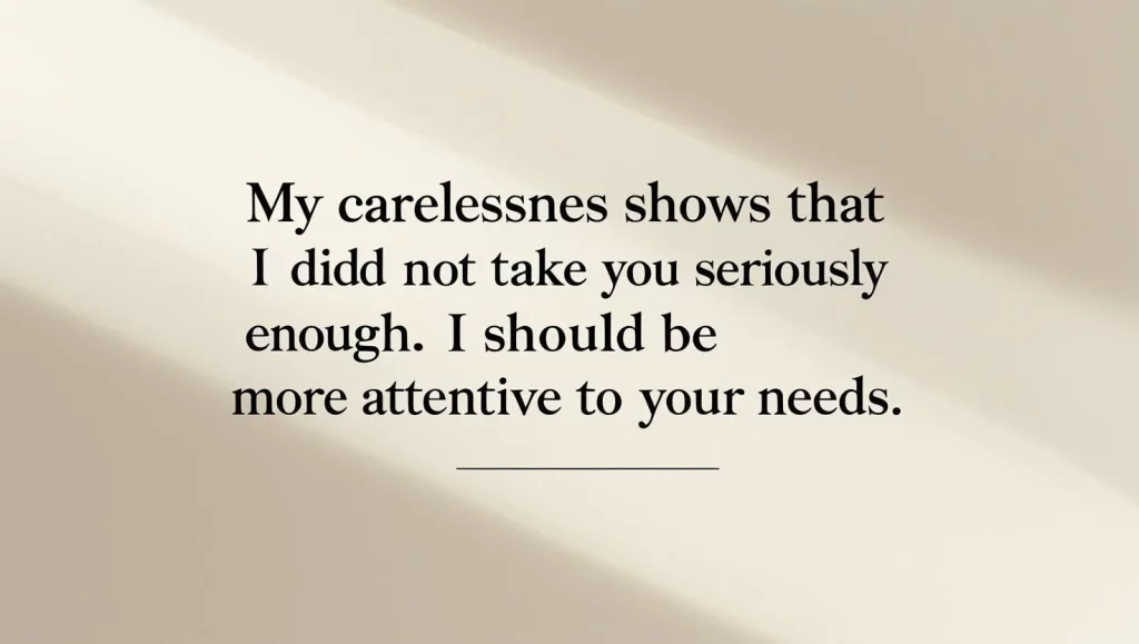 Situation-Specific Apology Message