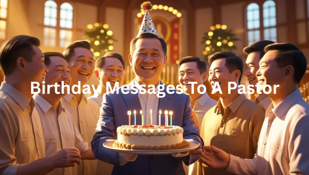 Pastor celebrating birthday with church family