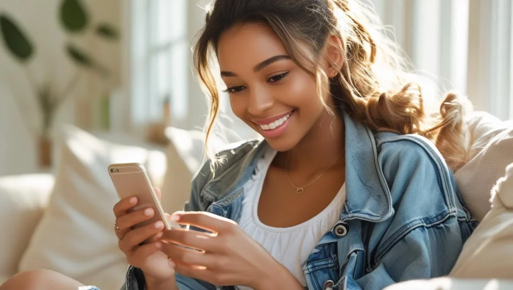 woman reading You Are Beautiful Messages to Make Her Smile