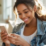 woman reading You Are Beautiful Messages to Make Her Smile