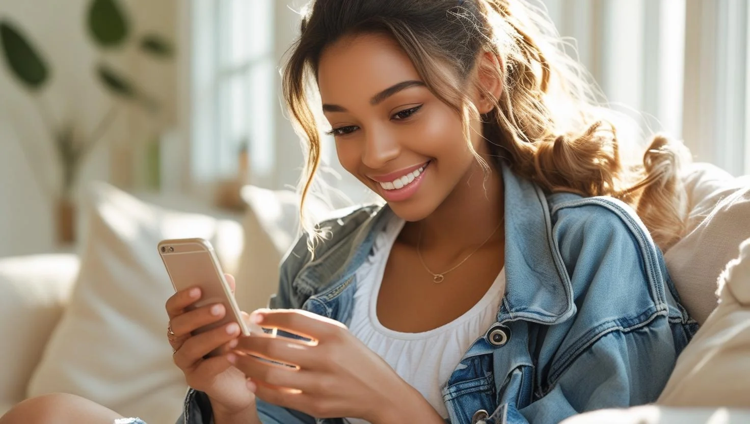 woman reading You Are Beautiful Messages to Make Her Smile