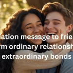 Two friends embracing showing appreciation and gratitude for friendship