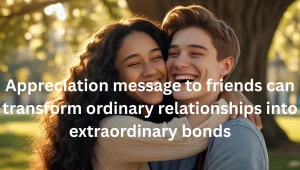 Two friends embracing showing appreciation and gratitude for friendship