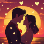Deep love messages for her romantic couple sunset hearts touching soul