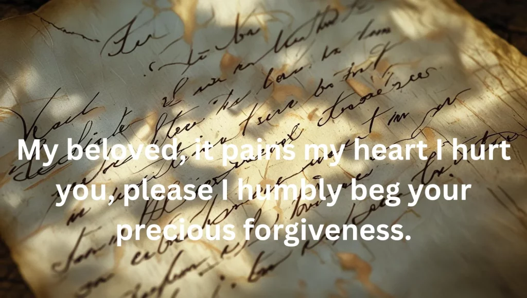 creative am sorry message for her handwritten poem vintage paper