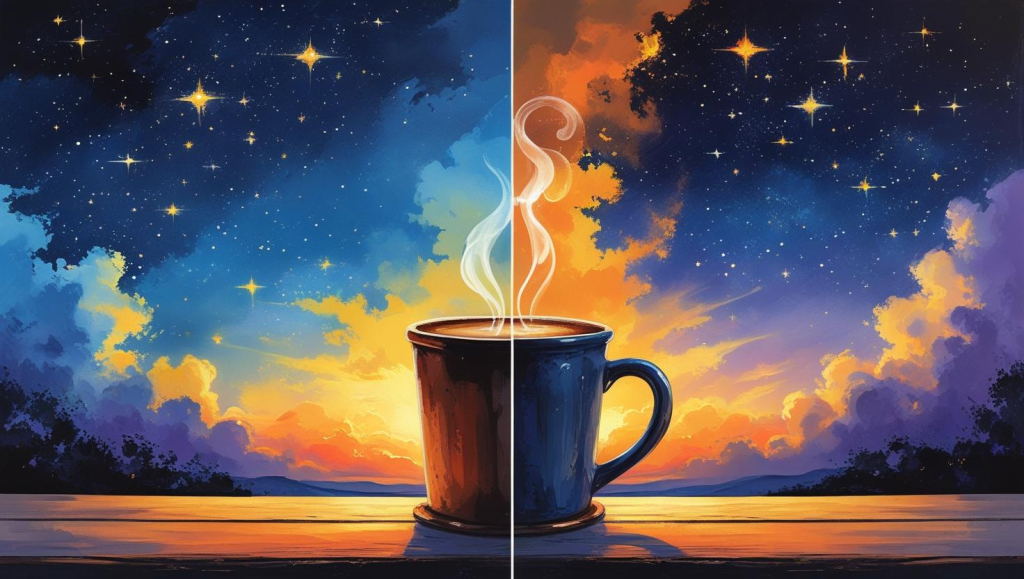 Good morning good night love messages dawn dusk coffee stars romantic