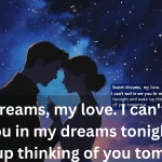 Couple under starry night sky sending romantic good night text messages