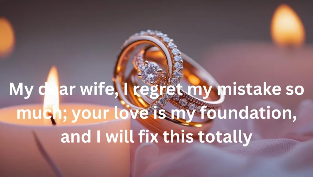 heart touching sorry messages for wife wedding rings romantic lighting