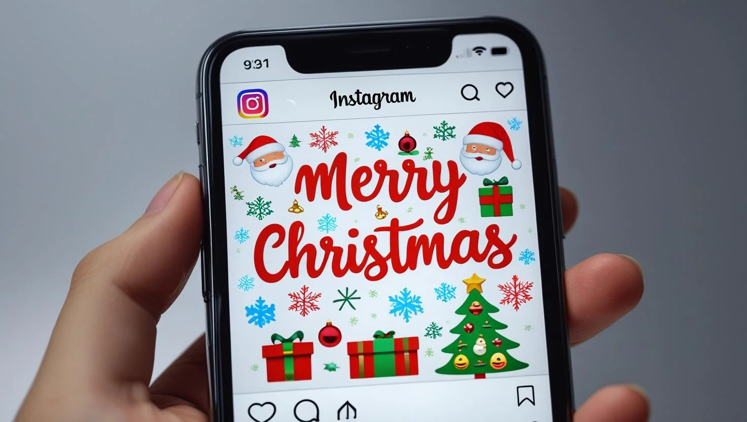 Heartwarming Christmas messages being shared between couple with holiday decorations