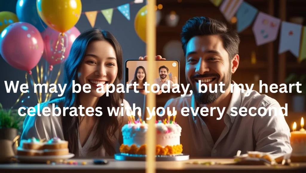 Long distance birthday message to my love video call celebration