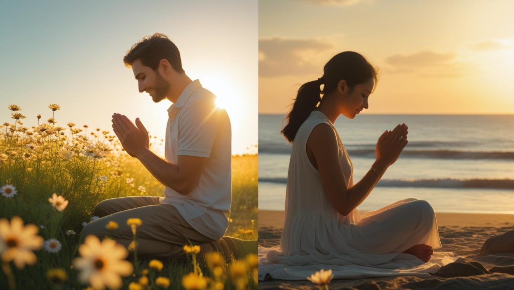 Long distance couple connected through morning prayer messages