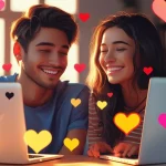 couple on video call showing love and trust messages for distance relationship