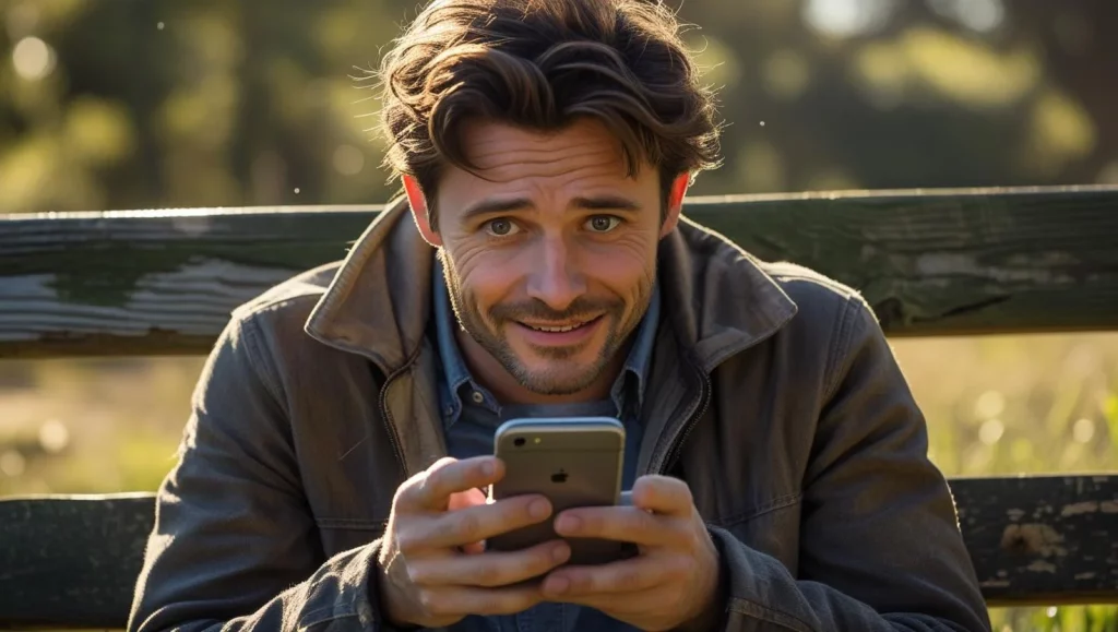 Romantic apology messages for boyfriend - man reading emotional text