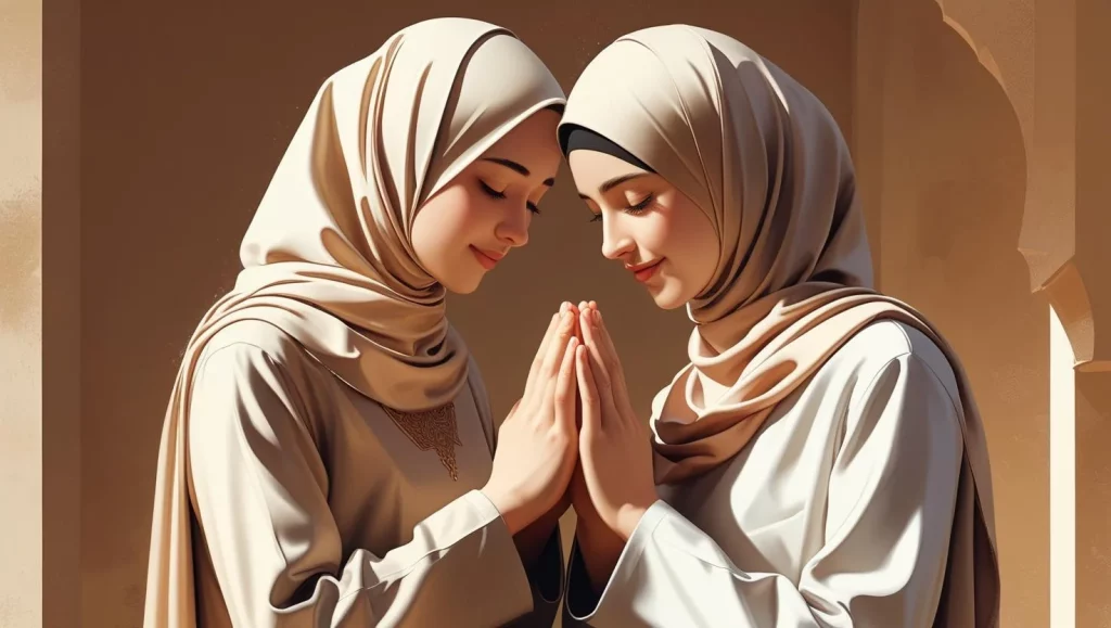 Romantic sallah messages couple Islamic prayer Eid El Kabir