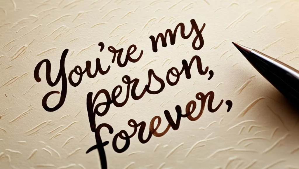 Short heartfelt love message written on paper