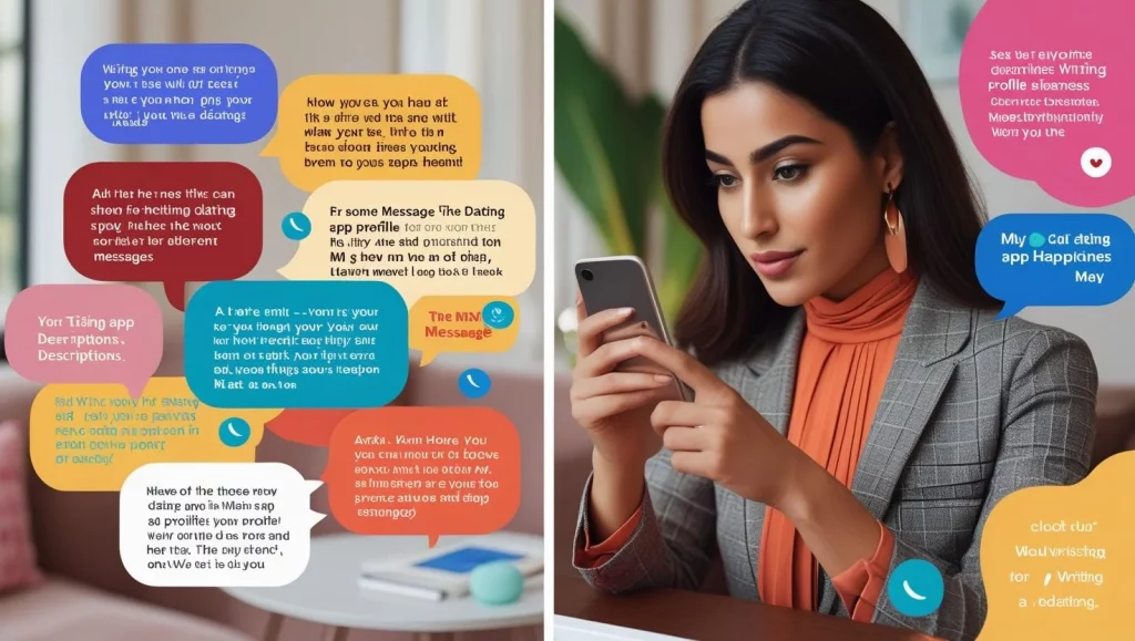 Woman smiling while reading sweet love message on phone