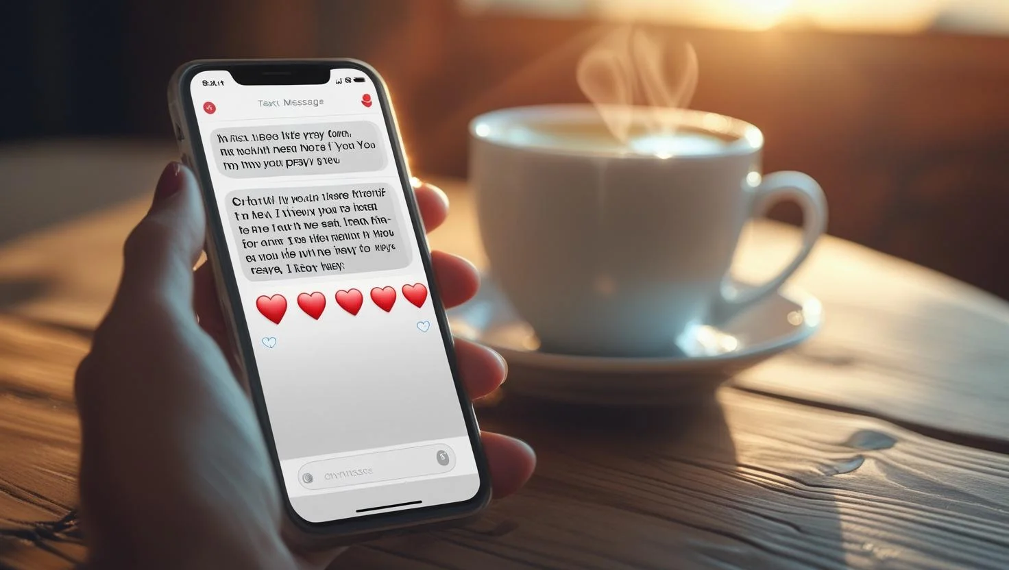 Good morning prayer message for her with peaceful sunrise background and blessing text