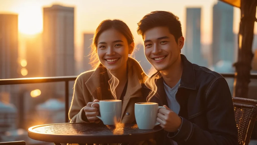 Heart touching good morning love messages for couples sharing romantic morning moment