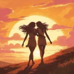 Heart touching good morning messages for female friend with sunrise background