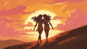 Heart touching good morning messages for female friend with sunrise background