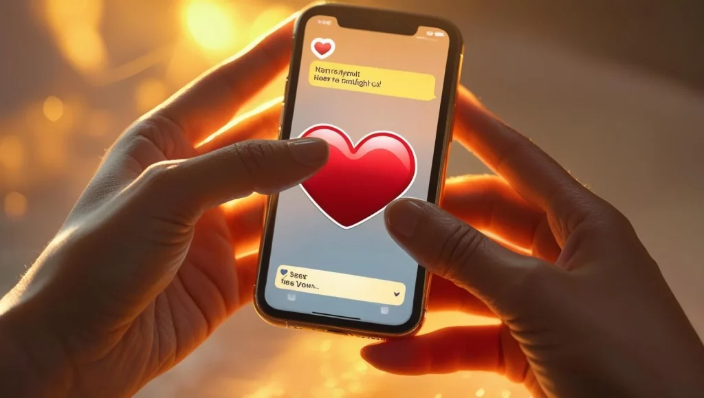 Heart touching good night message for husband displayed on smartphone screen