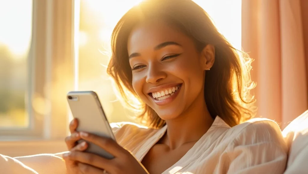 Heart touching good morning message on phone screen for female friend