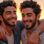 Heart touching thank you messages for best friend showing two friends hugging