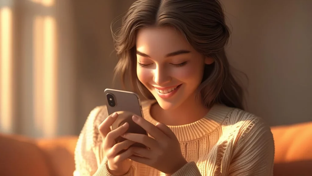 Long distance couple video chatting showing love and trust across miles