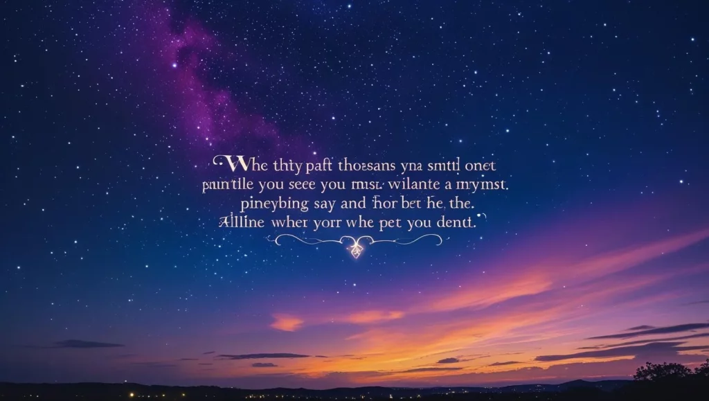 romantic good evening message to my friend starry sky