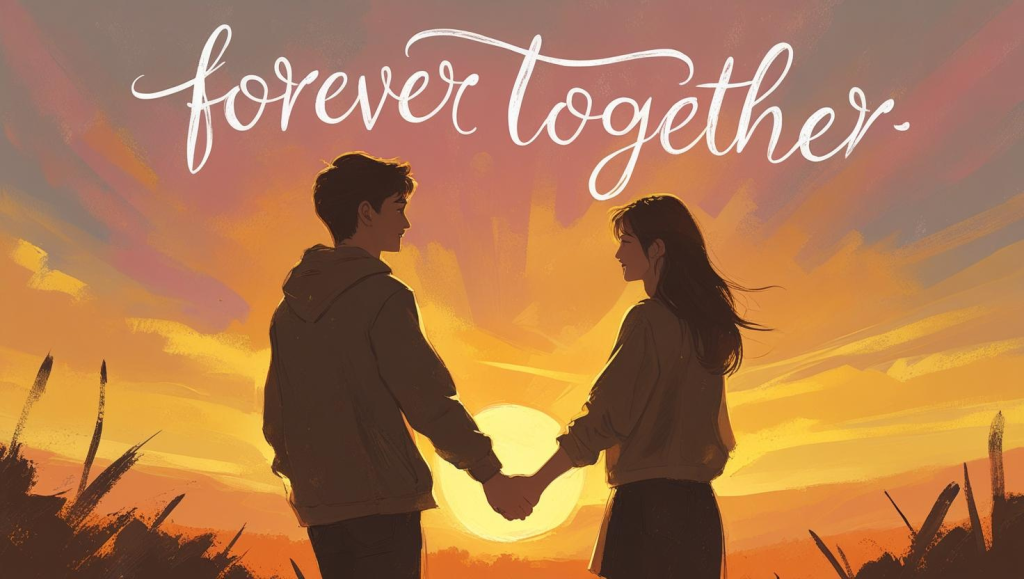 Romantic good morning messages for her couple sunrise holding hands