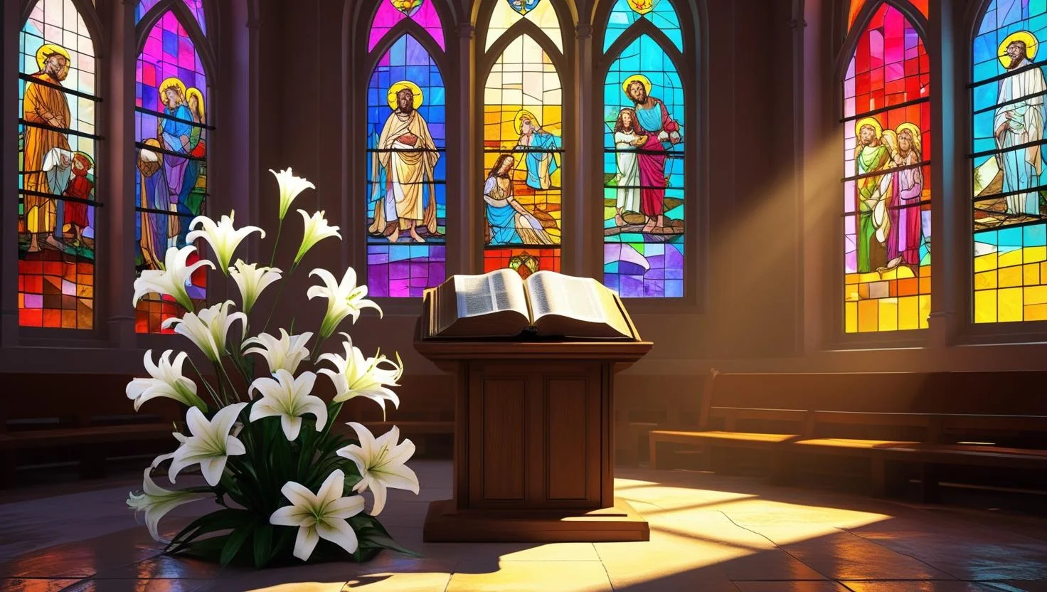 Heart touching birthday wishes for pastor with Bible and church background