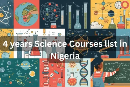 4 years science courses list in Nigeria