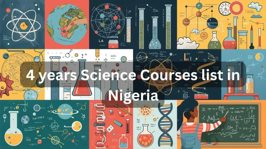4 years science courses list in Nigeria